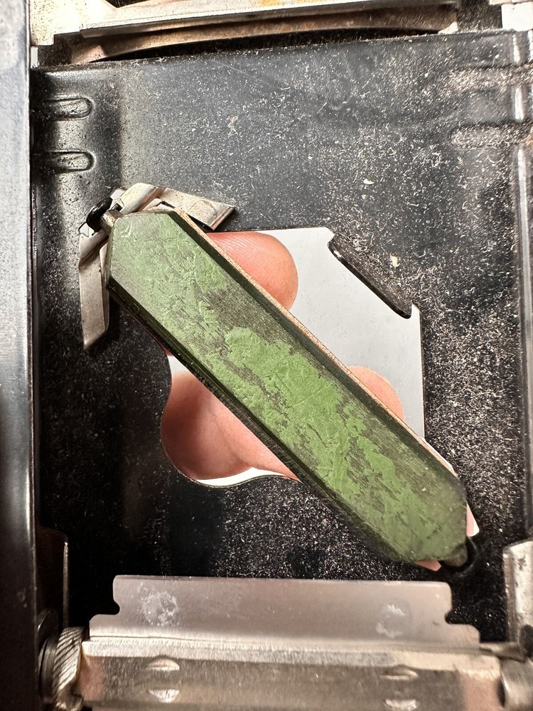 Vintage Soviet Russian Barber Razor Blade Sharpener Machine Tool Box 1950s