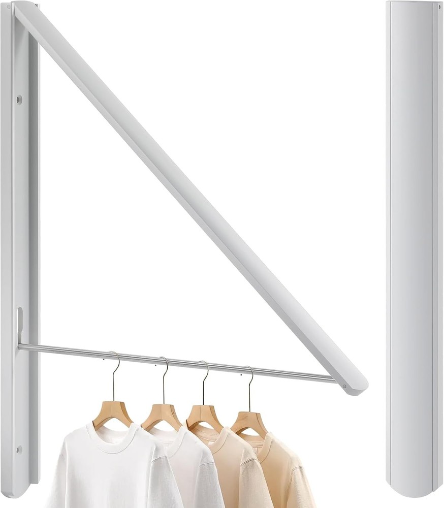 Retractable Clothes Drying Rack Wall Mounted, Foldable Space-Saving Hanger for L