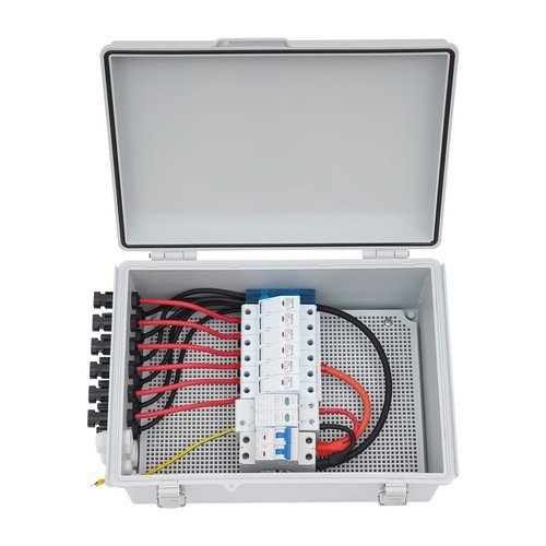 6 String PV Solar Combiner Box Circuit Breaker Junction Box For Solar System