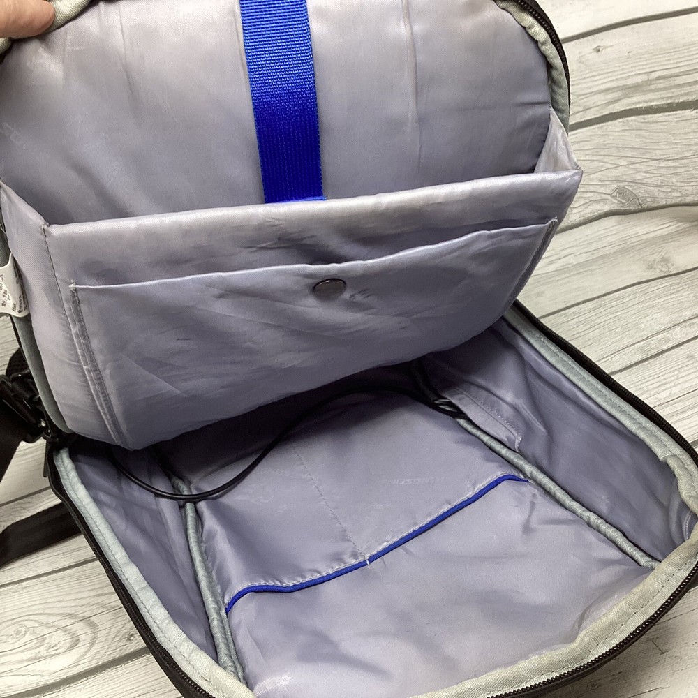 Kingsons Crossbody One Crossbody Shoulder Strap Computer Backpack Black