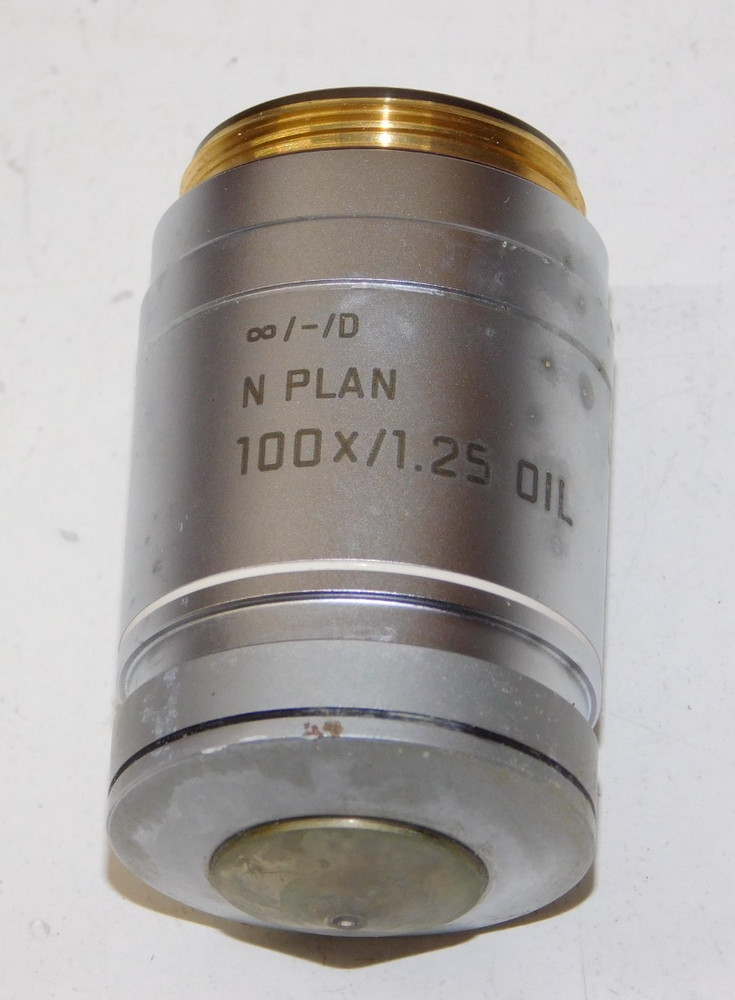 Leica N Plan 100x /1.25 Oil 506158 Phase Contrast Infinity Microscope Objective