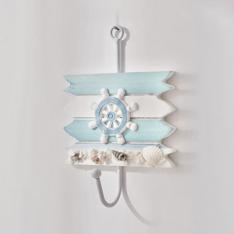 Ocean Style Wall Hooks Decorative，for Ocean Theme House Decor（4Pack）