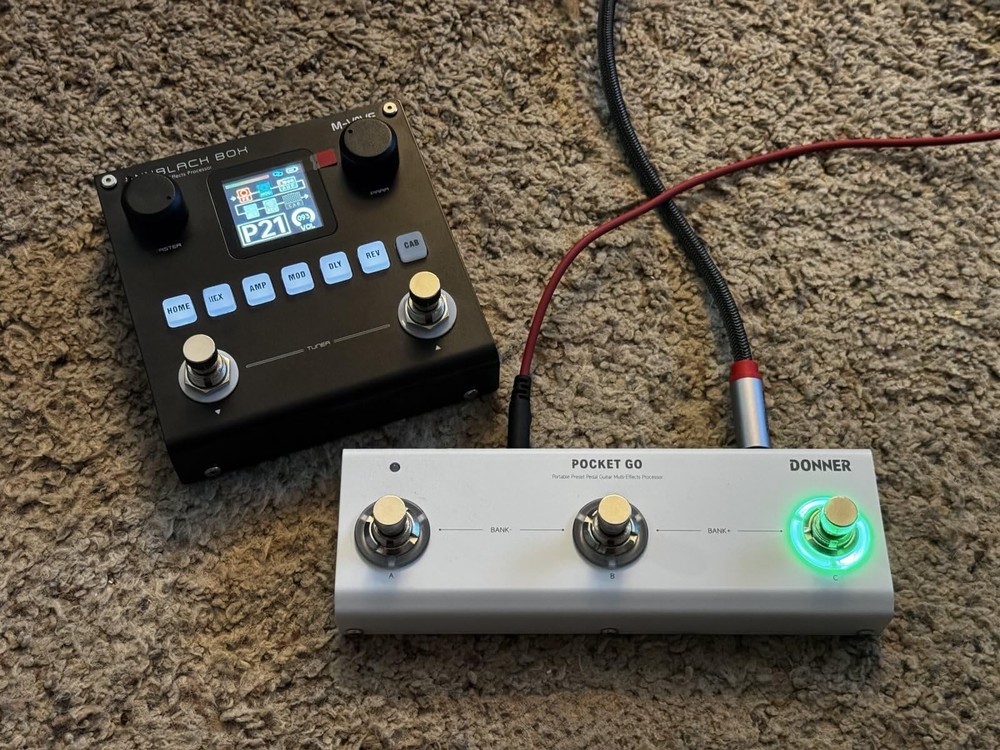 Donner Pocket Go Multi Effects Pedal 6 Effects Modules 21 Editable Presets