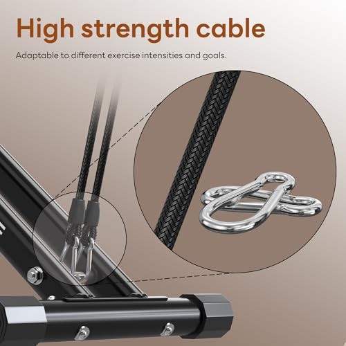 Squat Machine for Home Gym, Squat Rowing Machine with Adjustable Orange