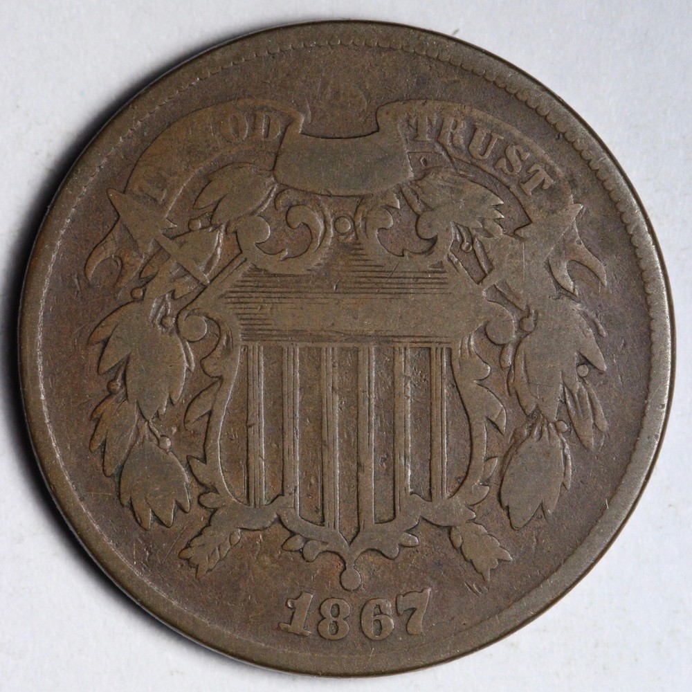 1867 Two Cent Piece FINE E164 ZWCN