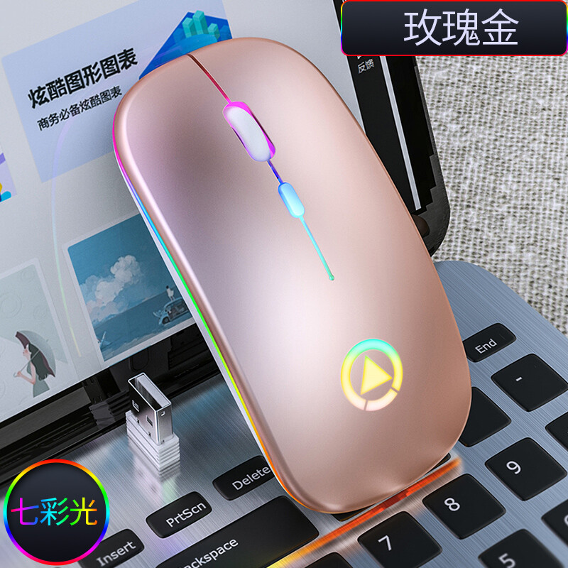 Rechargeable Mouse Wireless Silent LED Backlit Mice USB Optical