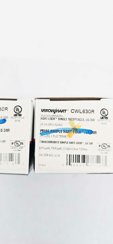 3 PACK - COOPER CWL630R PLUG 30 AMP 250V