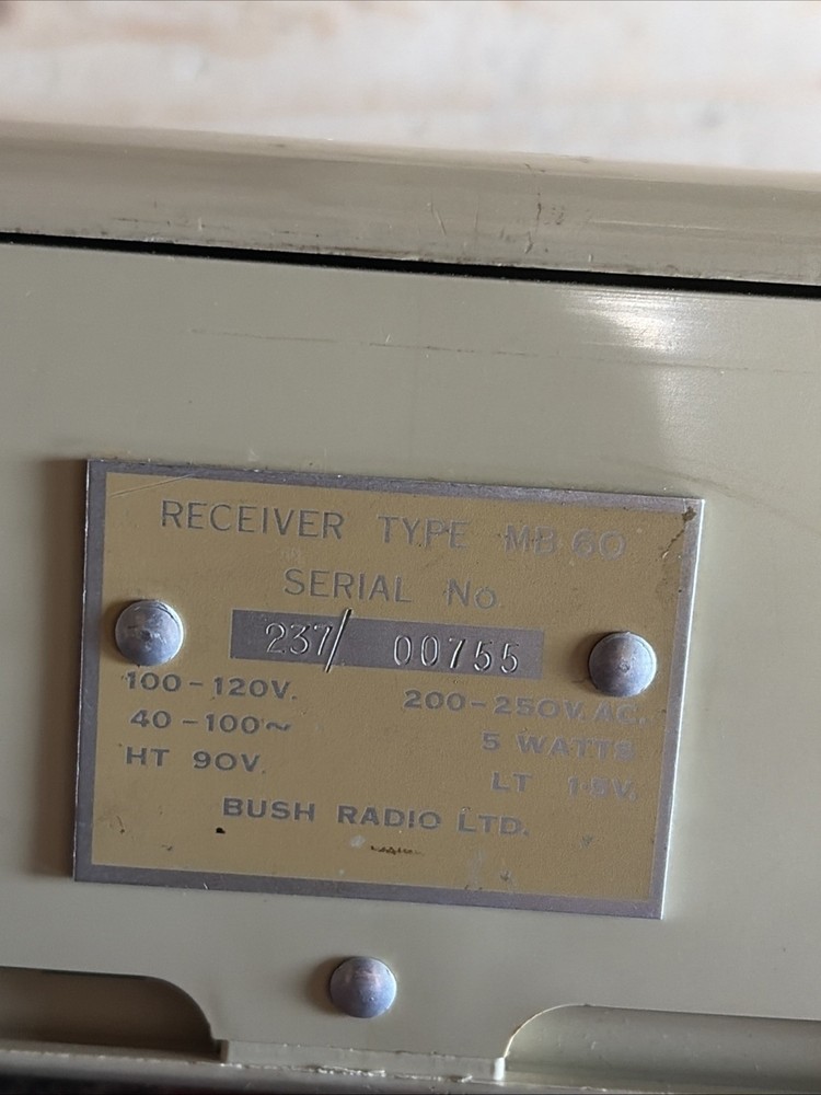 Bush MB60 Vintage Radios