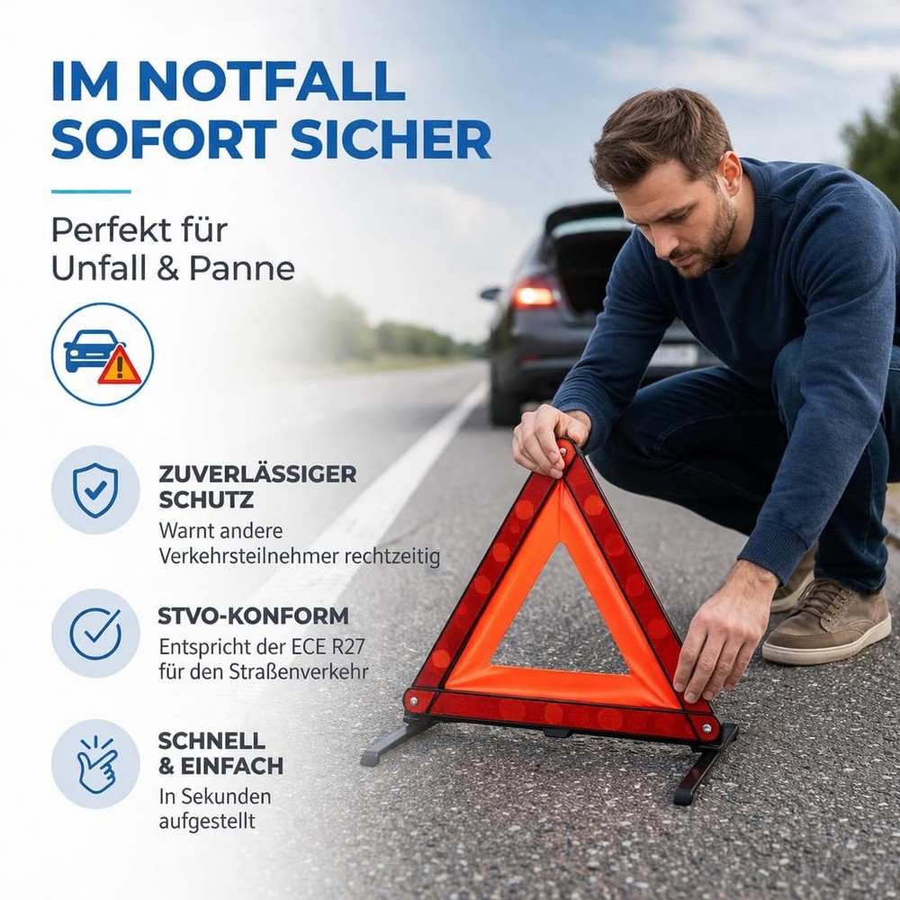 V16 Warning Light IDADA 21020060 Warning Triangle & Breakdown Triangle EU Approval 20...