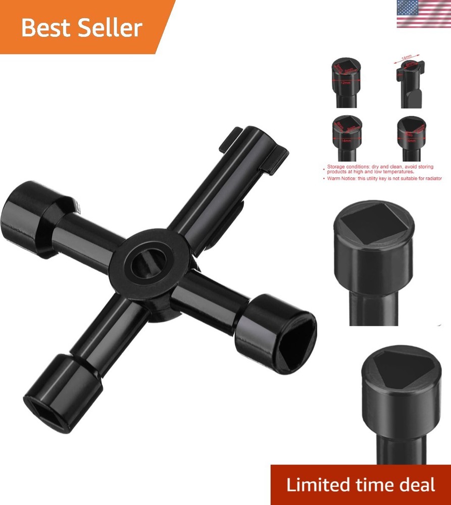 4-Way Multifunctional Utility Key - Lightweight Zinc Tool for Versatile Use