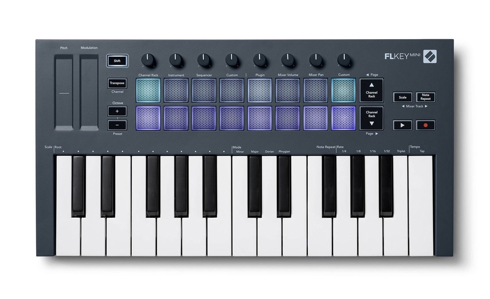Novation FLkey Mini 25-Mini-Key MIDI Keyboard Controller 4 FL Studio+Microphone