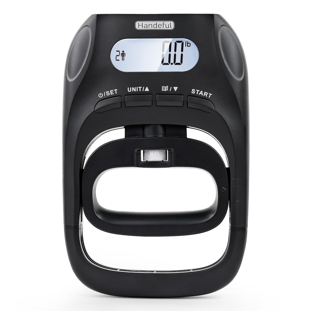 Handeful Grip Strength Tester Trainer - Dynamometer Solid Black 397lb