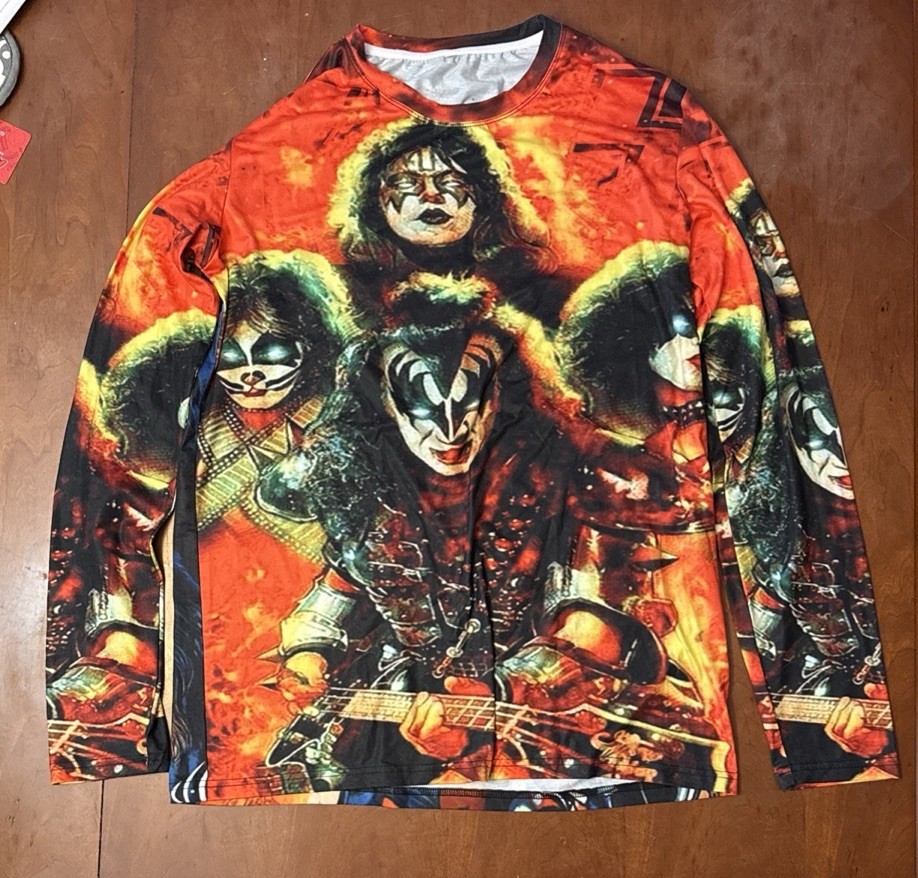 Long Sleeve KISS Band Shirt Size XL