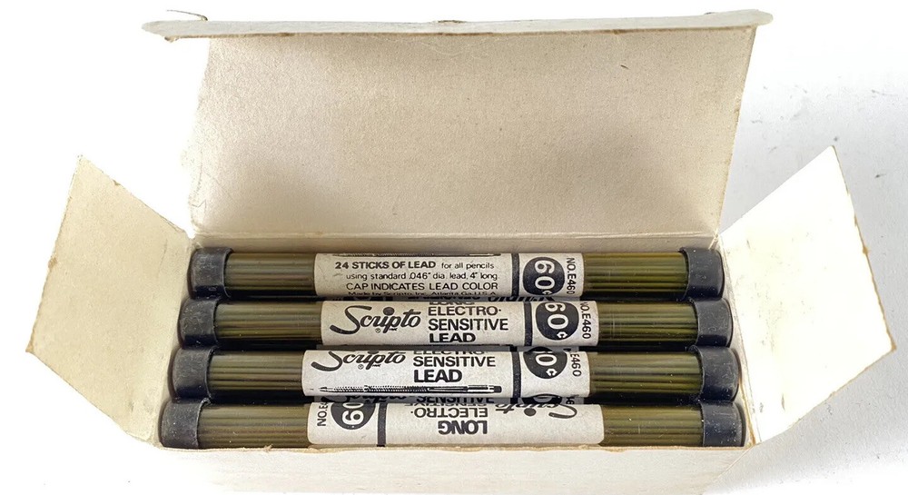 NOS Scripto E460 Long Electro Sensitive Lead (12) One Dozen original box! .046