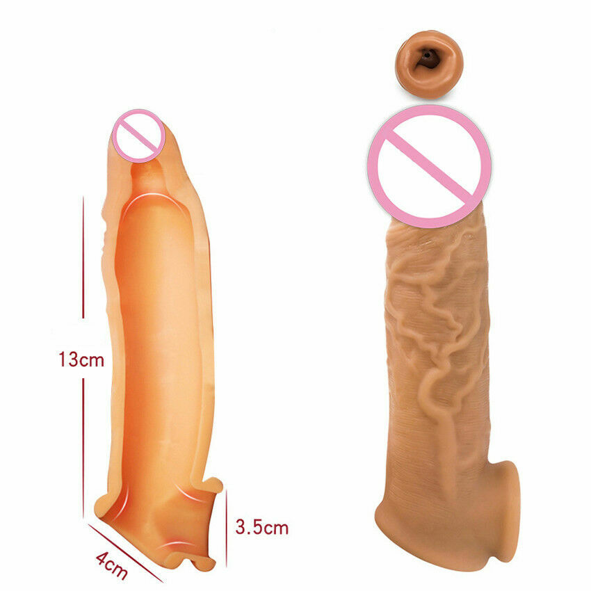Bigger-Penis-Extender-Enlarger-Sleeve-Reuse-Condom-Delay-Ejaculation-for-Men Man