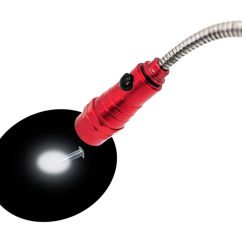 3 Pack Telescopic Pickup Tool With Led Flashlight, Extensible Rod With 360 Deg.