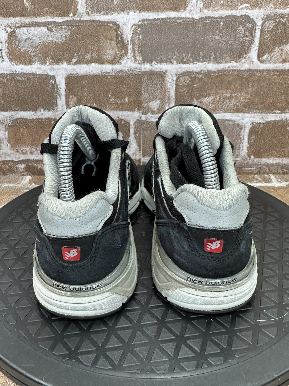 New Balance 990v3 Black Silver Running Shoes Sneakers PC990BS3 Boys Youth Size 1