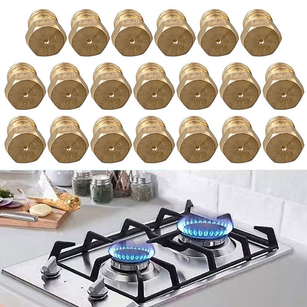 20 Piece Nozzle Set for LPG Burners Suitable for Various Cooking Needs