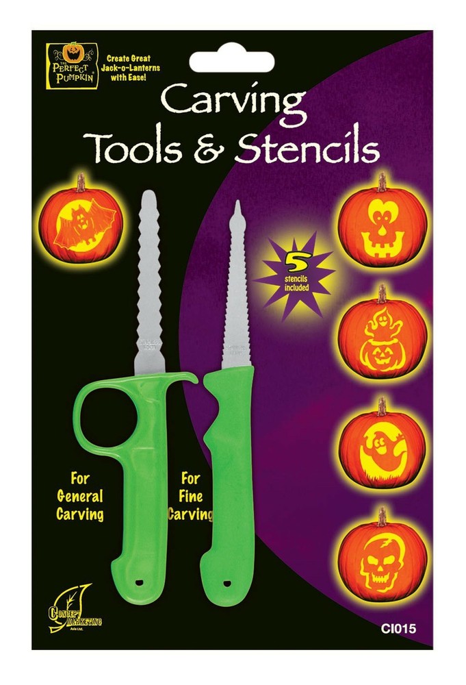 Halloween The Perfect Pumpkin Carving Tools & Stencils Set