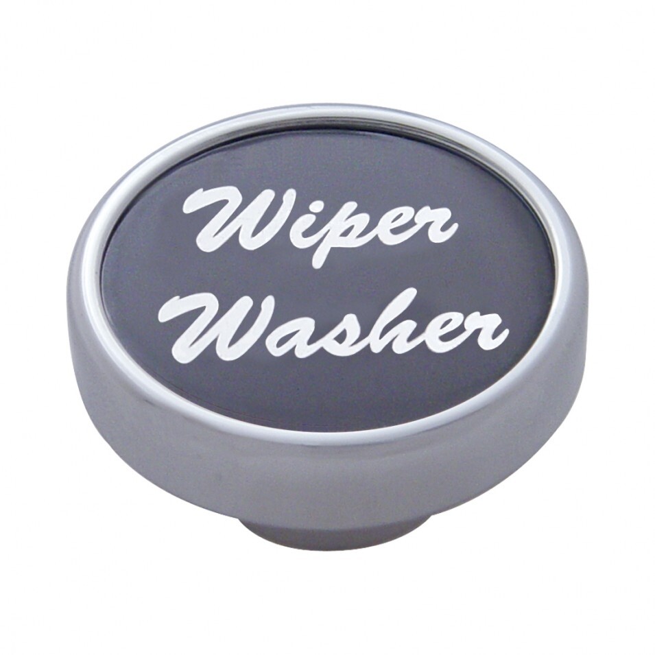 "Wiper/Washer" Dash Knob - Black Aluminum Sticker
