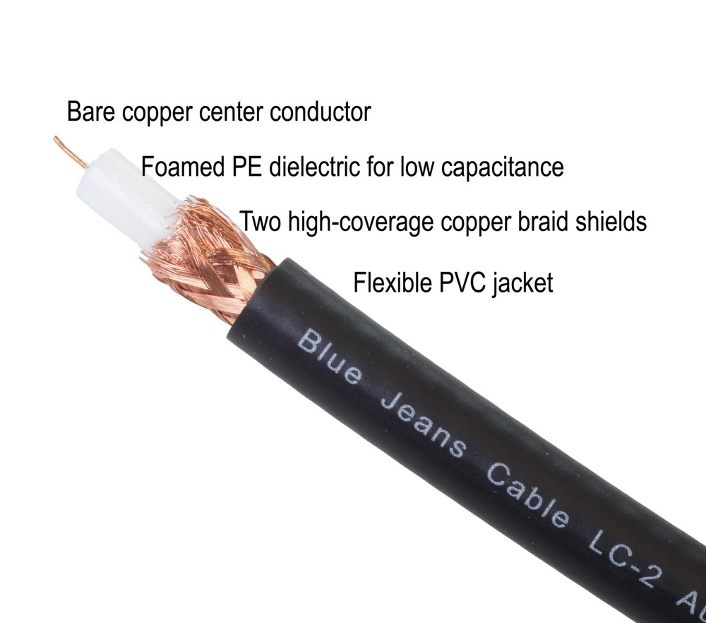 LC-2 Stereo Audio Cables (Black, 3 Foot)