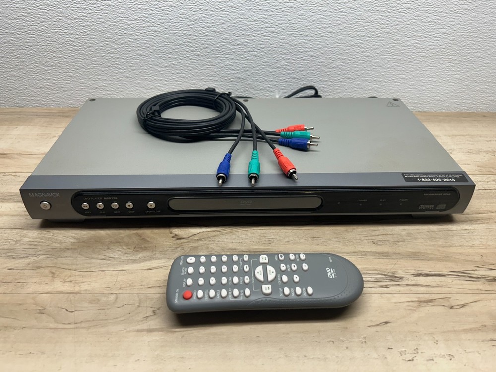 2006 Magnovox MSD126 DVD Player With Remote And Component Cables Tested Works