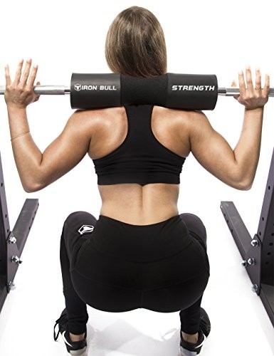 Advanced Squat Pad - Barbell Pad for Hip Thrusts, Squats & Lunges - - black