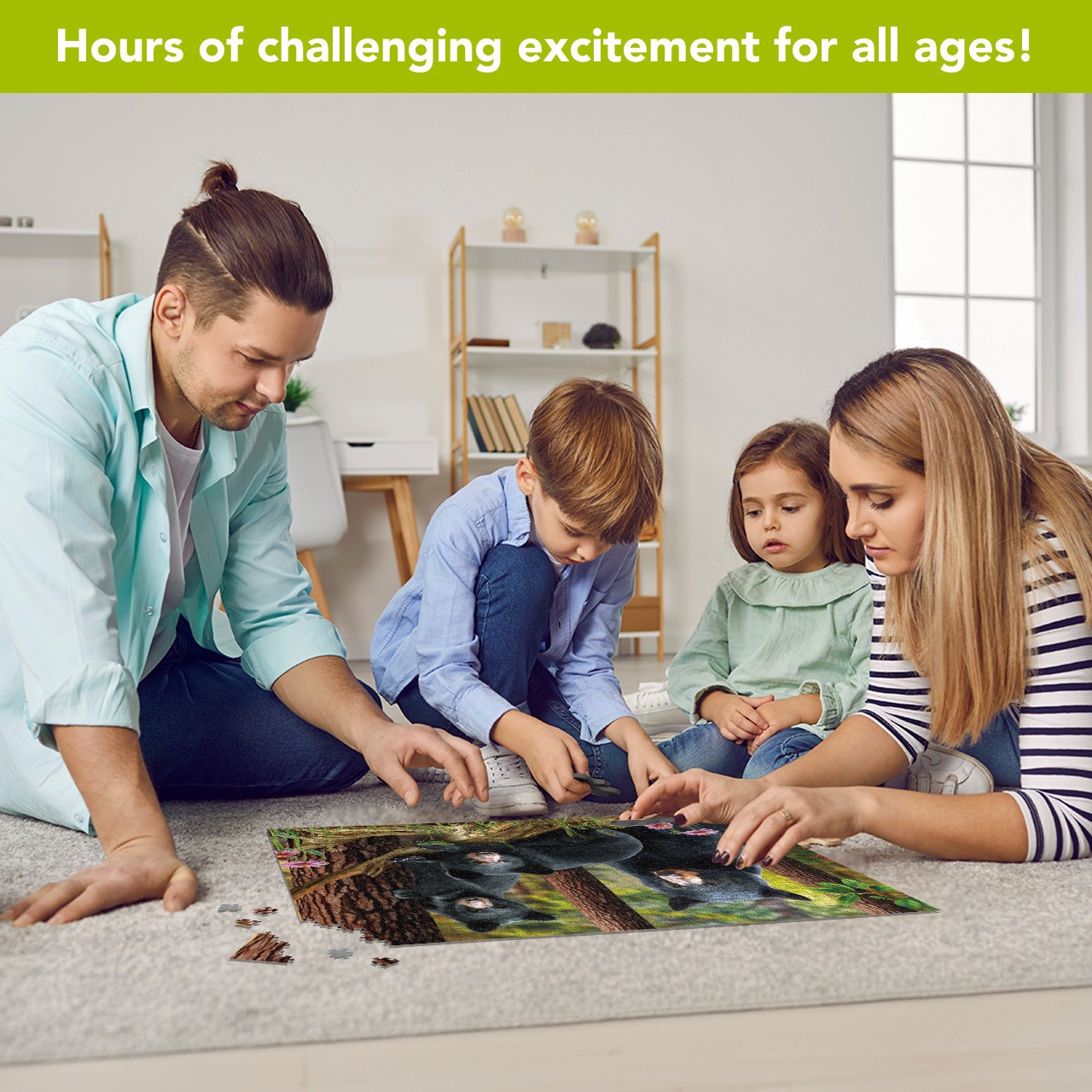 Briarwood Lane Black Bear Family 1000 Piece Jigsaw Puzzle