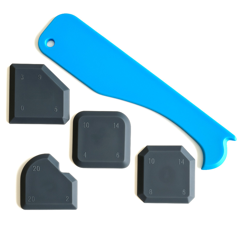 Silicone Sealant Applicator Tool Kit Scraper Bathroom Kitchen Plumber Carpenter