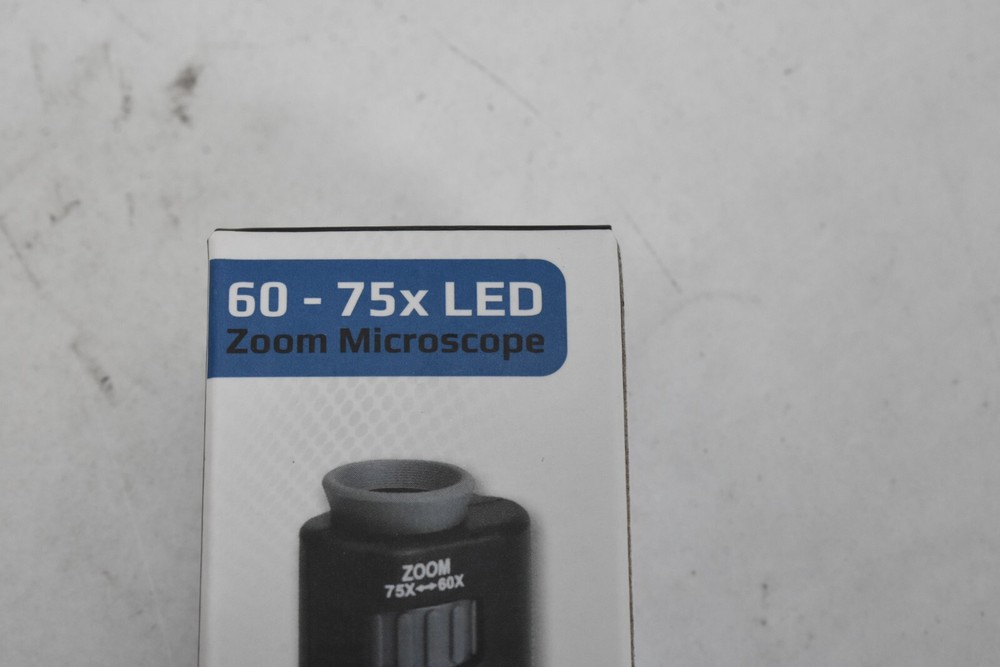 Carson Micromax 60x-75x Zoom Microscope LED Lighted Pocket Microscope MM-200