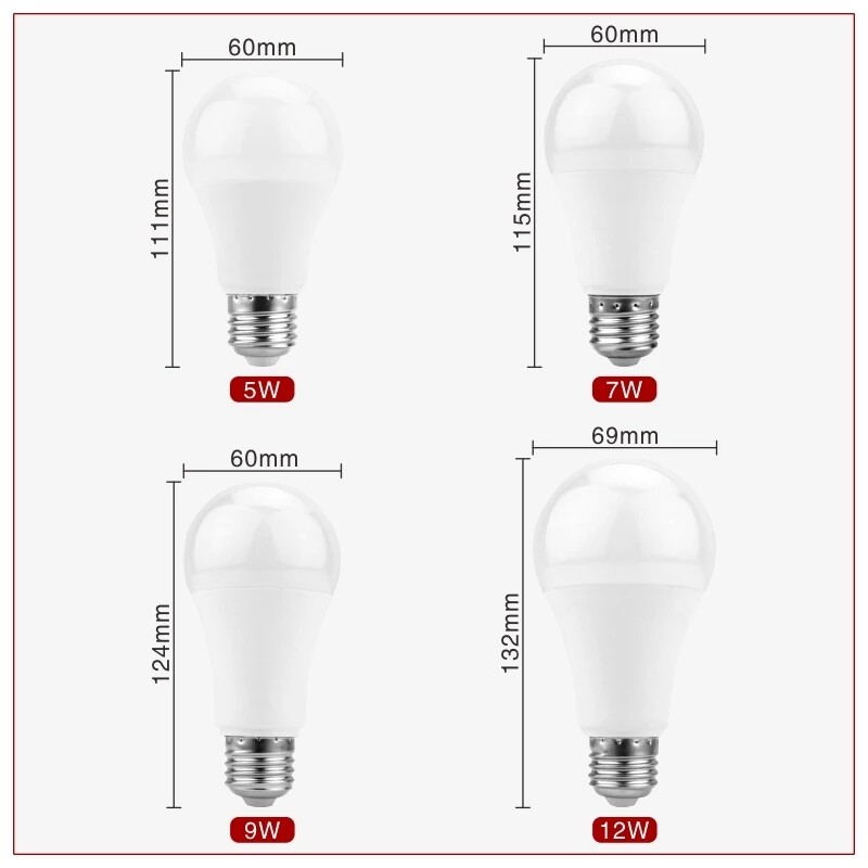 Dusk to Dawn LED Sensor Light Bulb E27 9W Automatic On/Off Energy Saving Lamp