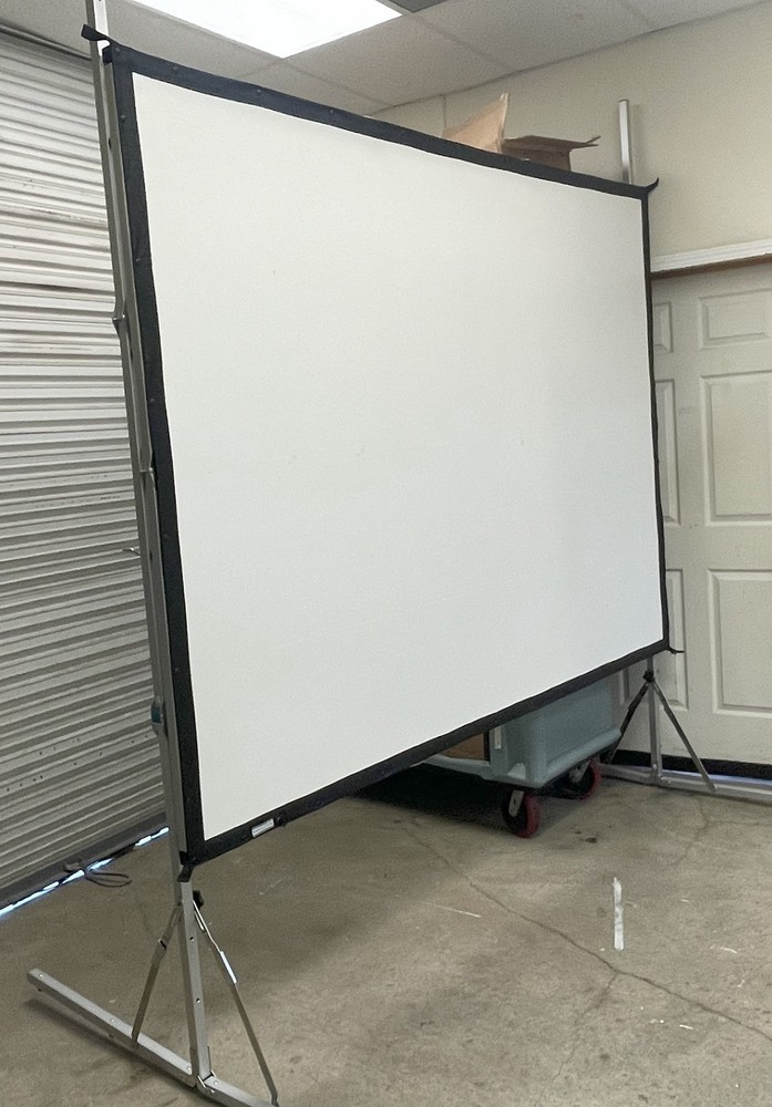 DA-LITE 6'x8' Projector Screen With Truss Deluxe Frame With Roller Case