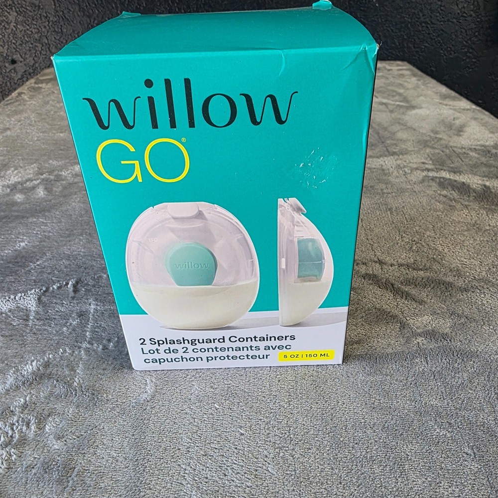 Willow Go- 2 Splashguard Containers 5oz 150ml -NEW