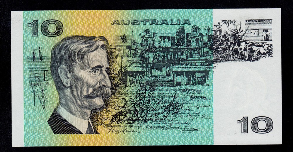 AUSTRALIA 10 DOLLARS ( 1979 ) TUF PICK # 45c UNC LESS.