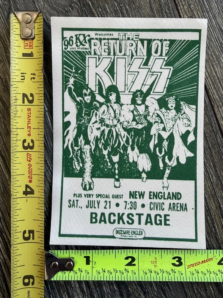 KISS Pass Dynasty Tour Concert Pittsburgh July 21 Green Vintage Kiss Aucoin