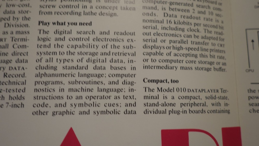 VINTAGE 7" RECORD - Early Computer Sales "Data on a Platter" Record Hard Drive