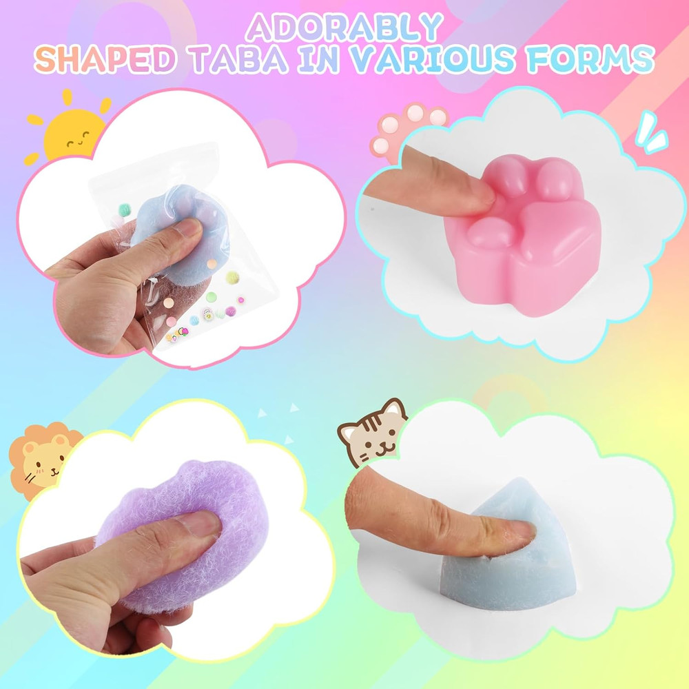 Taba Squishy Kit with 10 Molds, 18OZ Liquid Silicone Squishy Making Kit with Gui