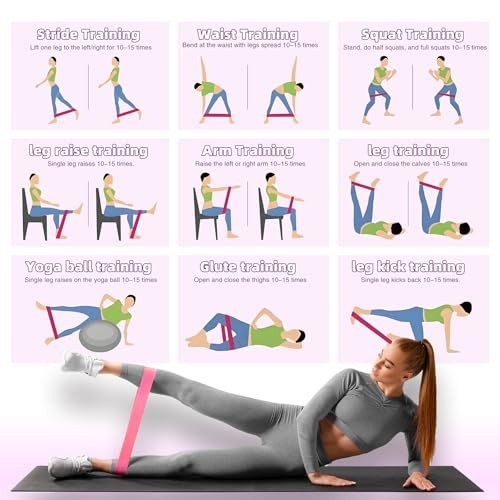 Resistance Loop Exercise Bands, Resistance Bands Exercise Bands for Assorted