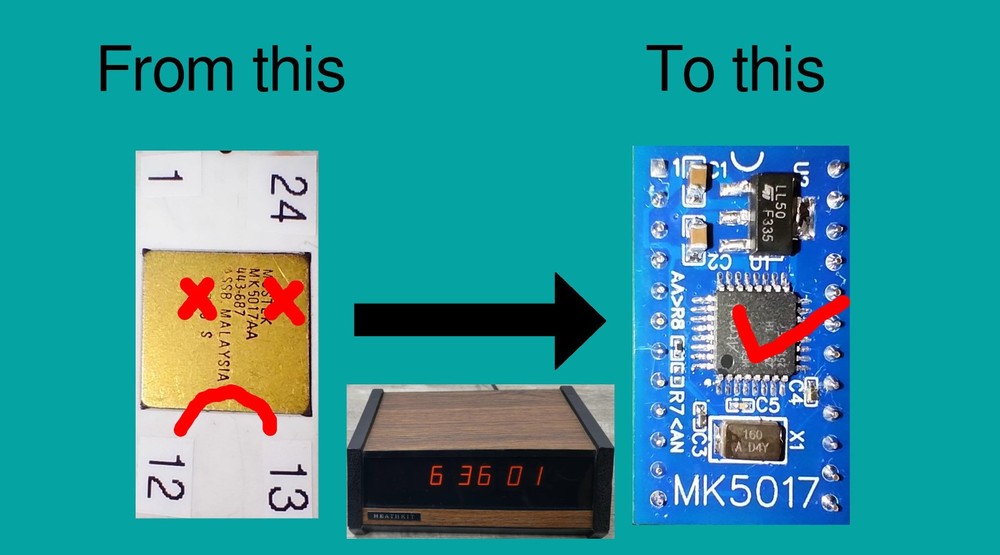 MK5017AAP replacement for Heathkit digital clocks - FREE ship Canada