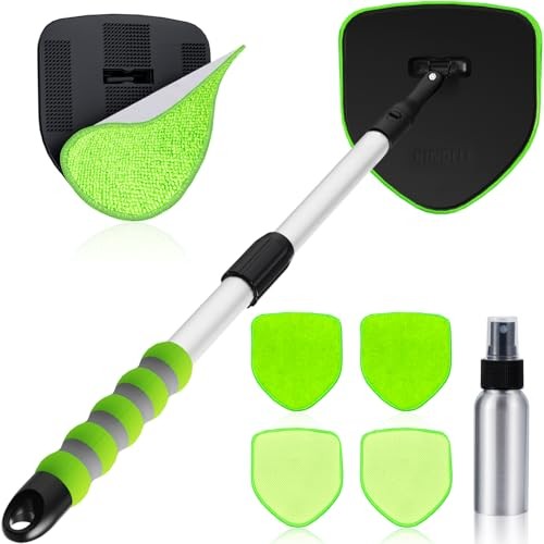 XINDELL Extendable Windshield Cleaner for Car, Long Handle Car Interior Green