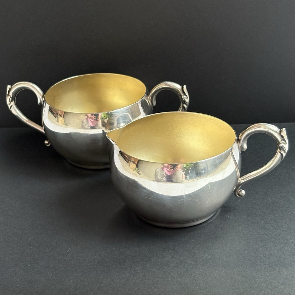 Oneida William A. Rogers Silver-Plated Cream and Sugar Set