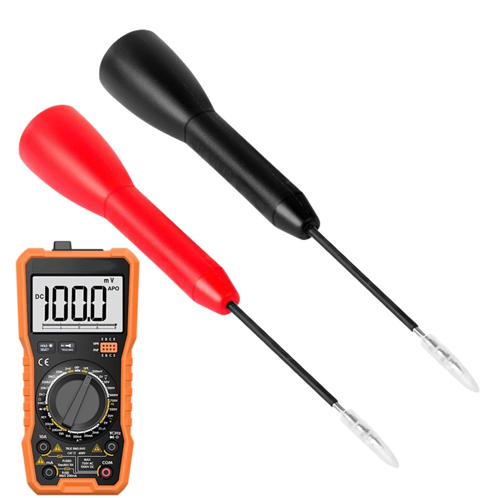 2pcs Car Multimeter Test Probe Pins Wire Piercing Needle Tip For Socket Plug