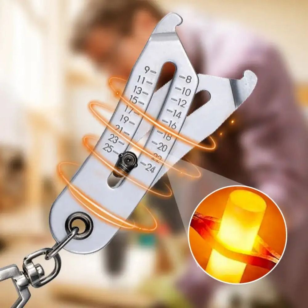 Portable Precise Thread Size Checker Keychain Bolt Size Checker Keychain Manual·