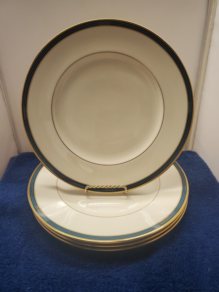 Set of 4 Lenox Chatham Gate Dinner Plates LK