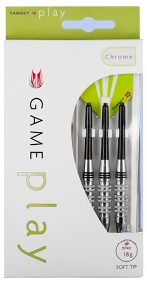 Target Game Play Chrome Soft Tip Darts - 18 Grams - Slim Tri Pack Case