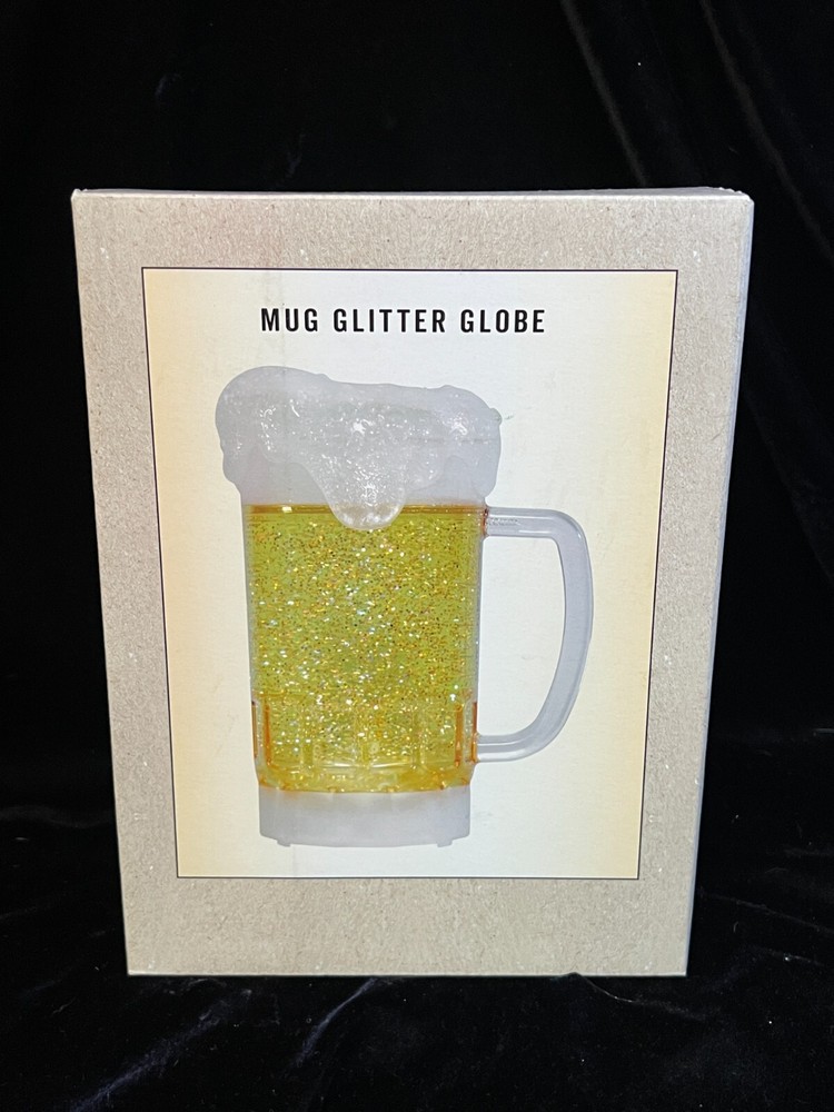 GLITTER GLOBE BEER MUG - By Cracker Barrel - s