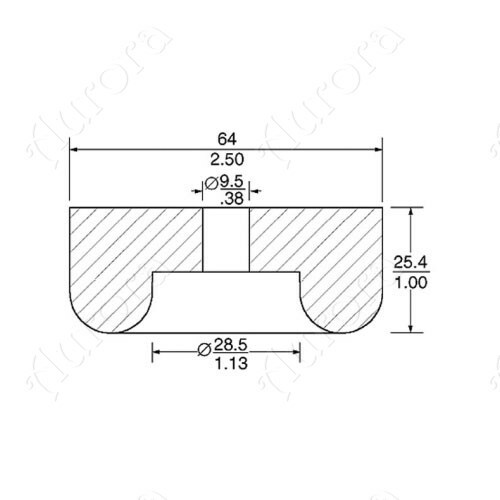 Clark Synthesis TI-100 Round Natural Rubber Foot