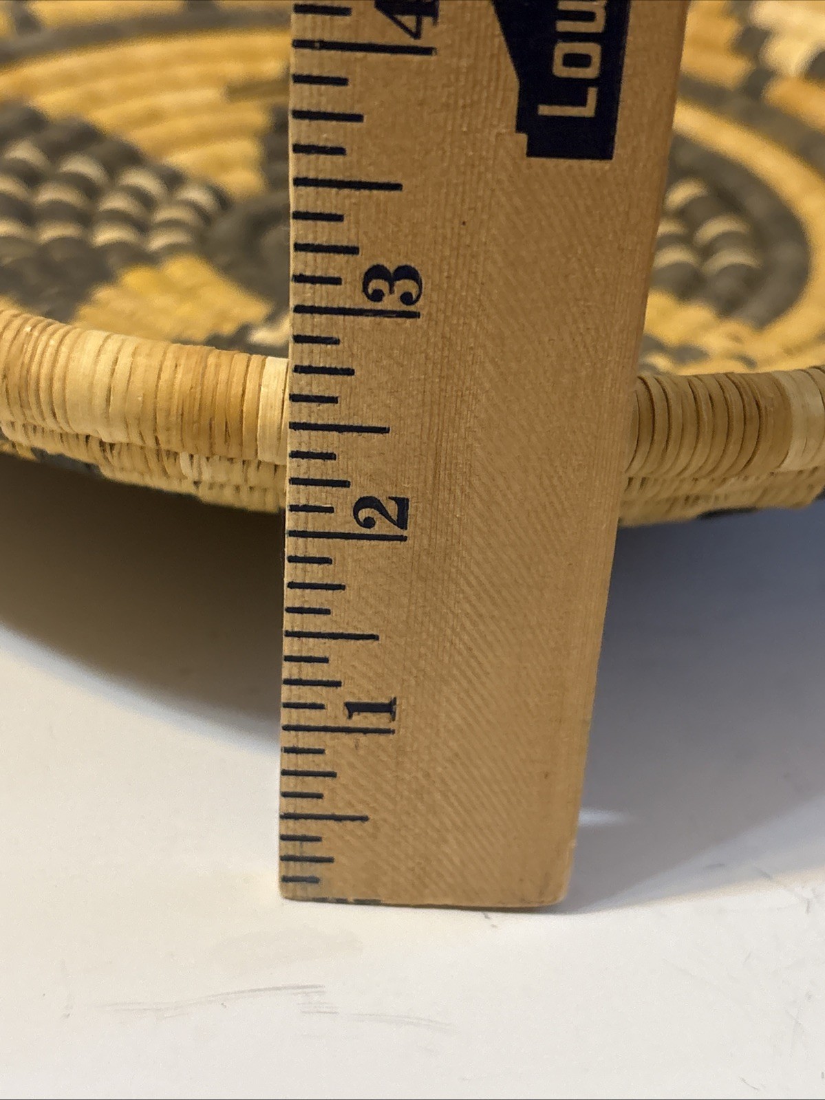 Antique Hopi Indian Coiled Basket Crow Mother 12" diameter