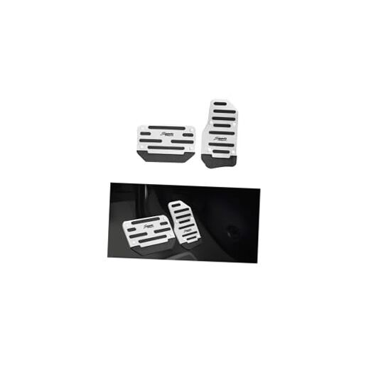 2PCS Car Transmission Pedal Cover Kits, Automatic Non Automatic/2PCS Silver