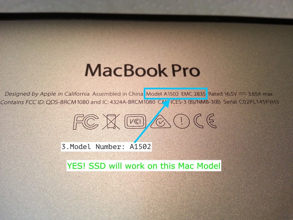 Apple 256GB SSD Solid State Drive for Macbook Pro A1398 A1502 macOS Catalina